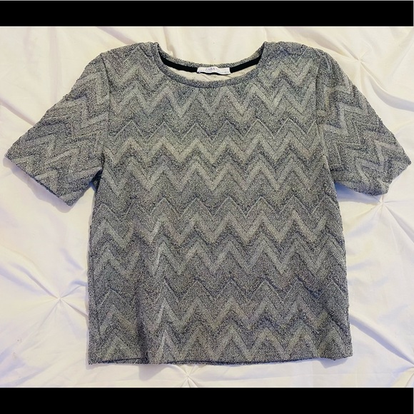Zara silver t-shirt - Picture 1 of 1